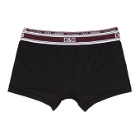 Dolce and Gabbana Black Double Logo Boxers
