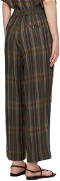 Cordera Brown Checkered Trousers