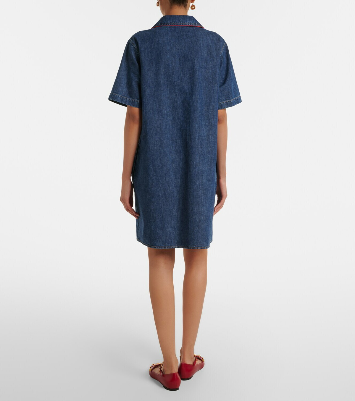Valentino VGold denim midi dress