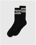 Rhude Logo Stripe Sport Sock Black - Mens - Socks