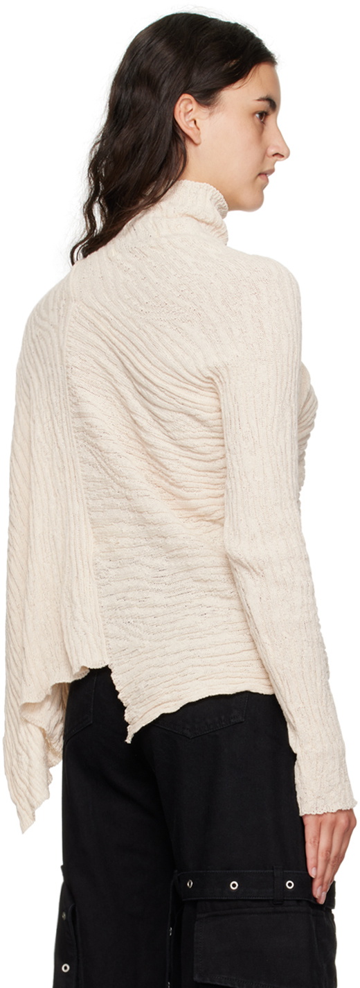 Marques Almeida Beige Draped Sweater