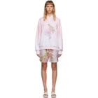 Im Sorry by Petra Collins SSENSE Exclusive Pink and White Graphic Pullover Hoodie