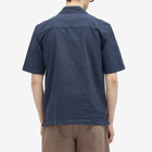 Sunspel Men's Seersucker Vacation Shirt in Navy