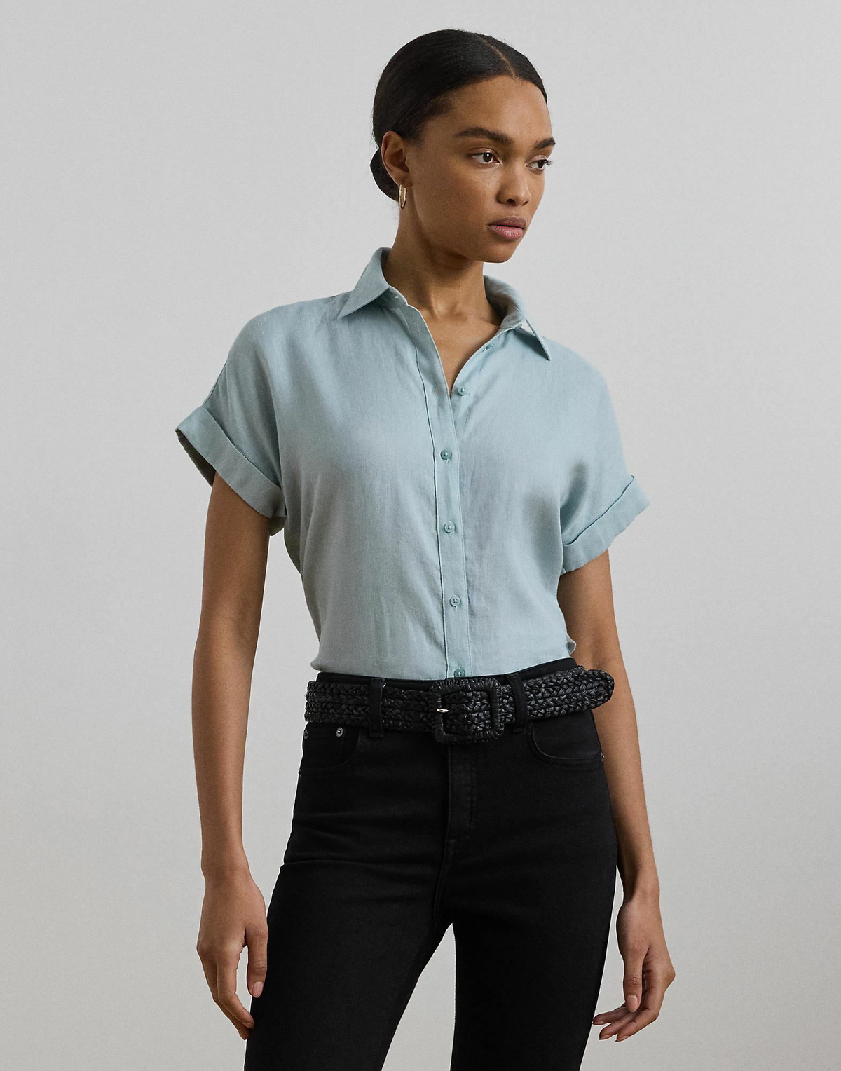 Lauren Ralph Lauren Womens Shirt Sky in Blue