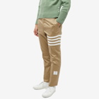 Thom Browne Men's Unconstructed Twill 4 Bar Chino in Camel