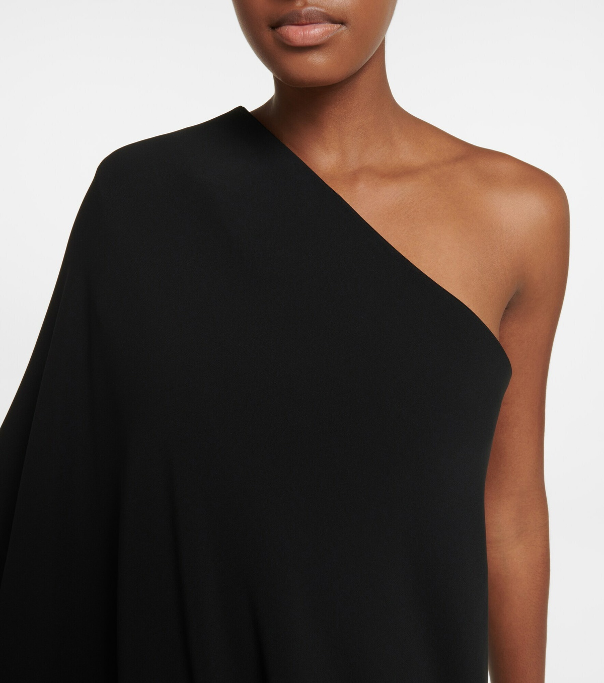 the row one shoulder dress The Row - Women's Fanny Dress in Wool - Black