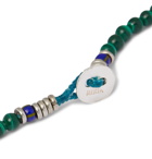 Mikia - Malachite and Silver-Tone Beaded Wrap Bracelet - Green