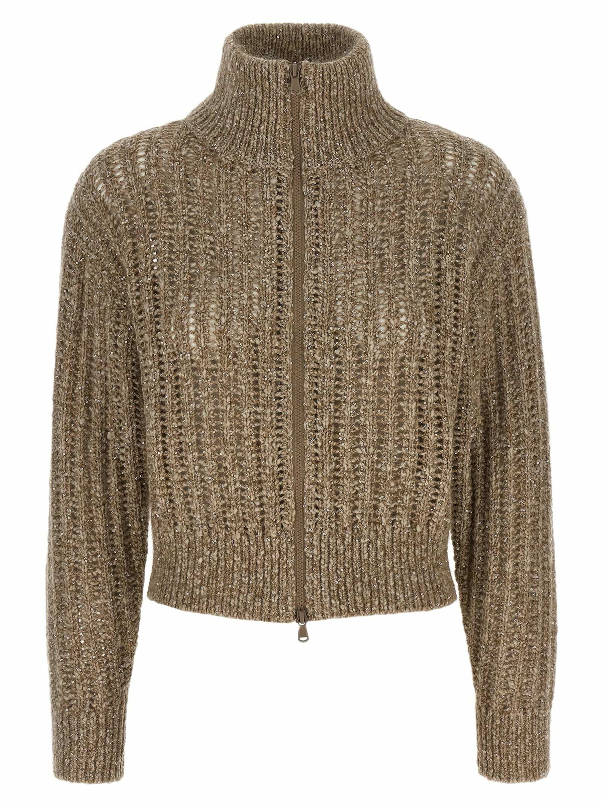 美品 BRUNELLO CUCINELLI スパンコール カーディガン S BRUNELLO CUCINELLI ブルネロクチネリ 装飾カーディガン