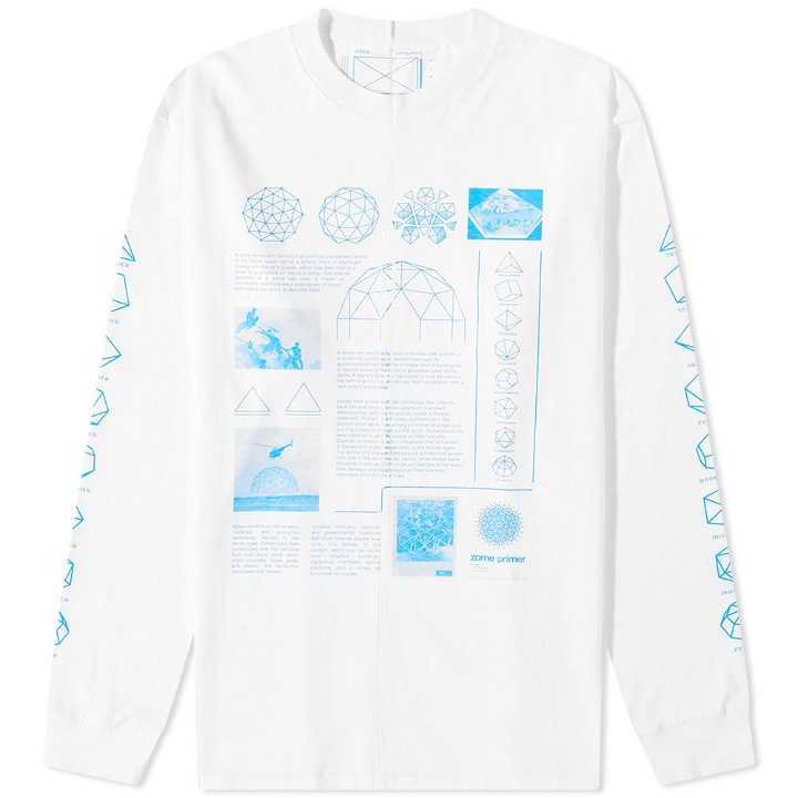 Photo: Space Available Men's Long Sleeve Upcycled Dome T-Shirt in White