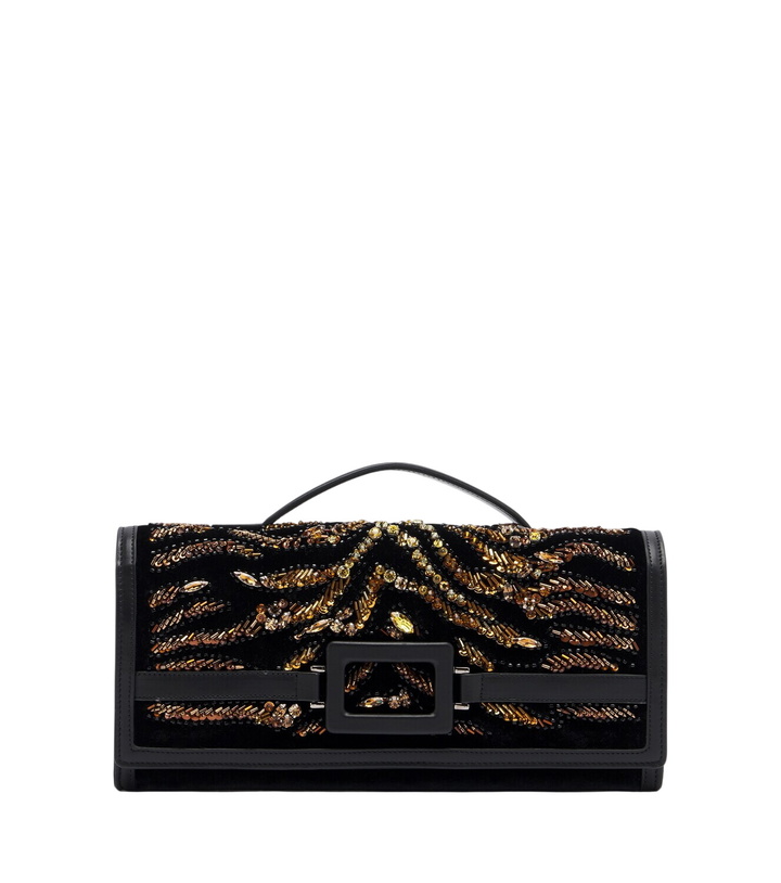 Photo: Roger Vivier Belle Vivier embellished velvet clutch