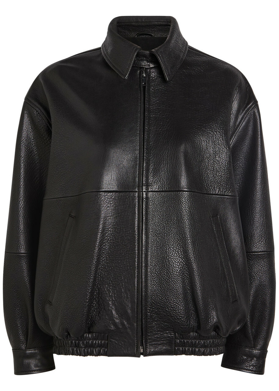Nour Hammour Doran Leather Jacket Black