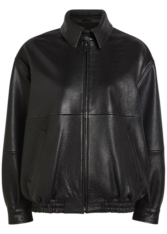 Photo: Nour Hammour Doran Leather Jacket Black