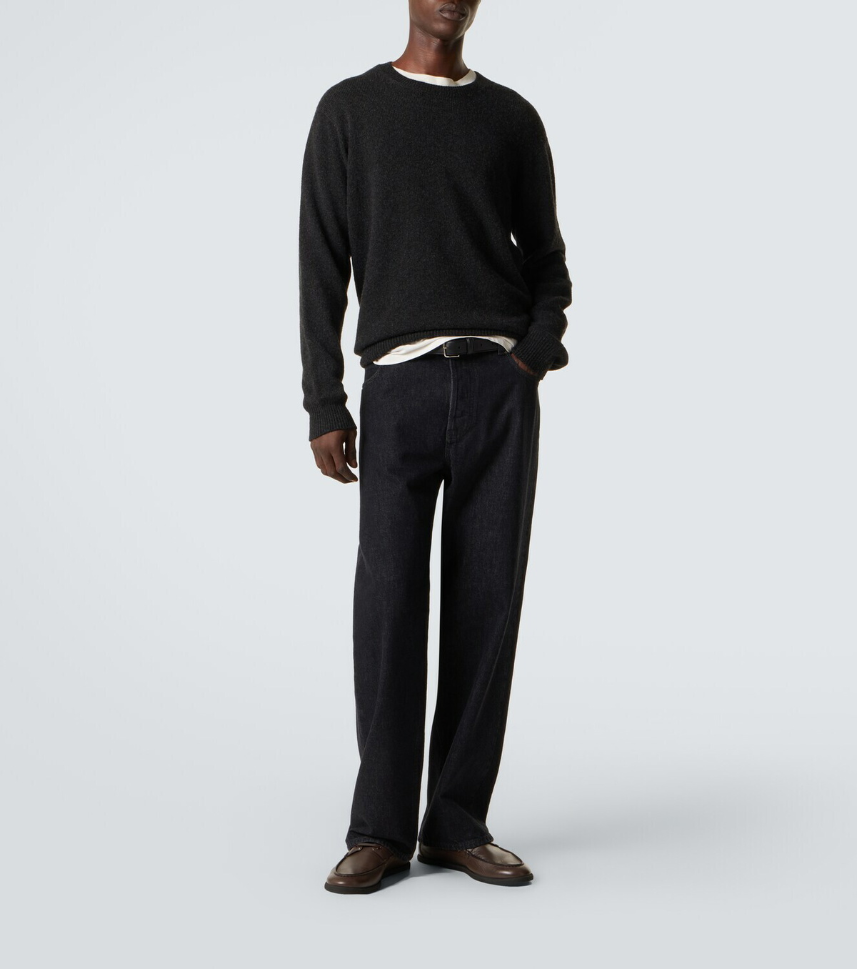 The Row Leather boat shoes