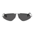 Loewe Black and Silver Geometric Sunglasses