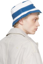 Jacquemus Blue & White 'Le Bob Rayures' Bucket Hat