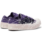 Needles - Paint-Splattered Canvas Sneakers - Purple