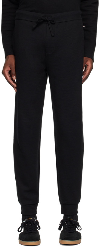 Photo: BOSS Black Embroidered Logo Sweatpants