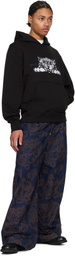 Kenzo Black Kenzo Paris Happy Tiger Embroidered Hoodie