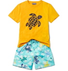 Vilebrequin - Boys Ages 10 - 12 Jim Glow-in-the-Dark Printed Swim Shorts - Men - Blue