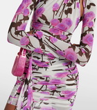 David Koma Floral ruched minidress