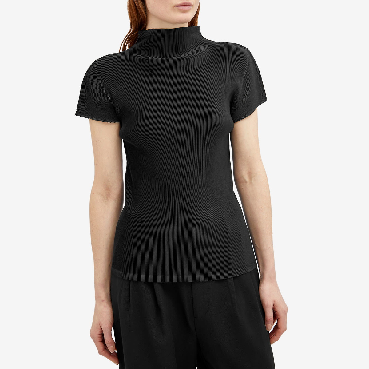 Pleats Please Issey Miyake Women's Mist Basics Top in Black