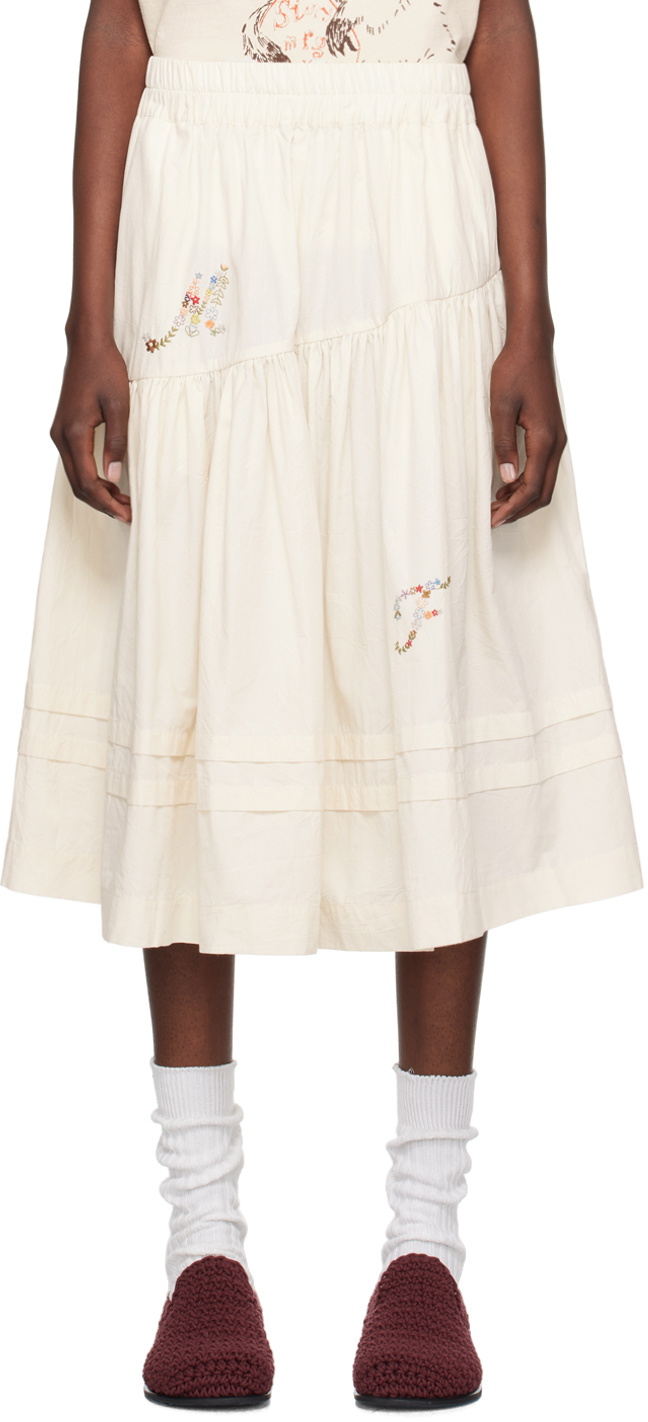 Story mfg. Off-White Juniper Midi Skirt