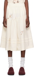 Story mfg. Off-White Juniper Midi Skirt