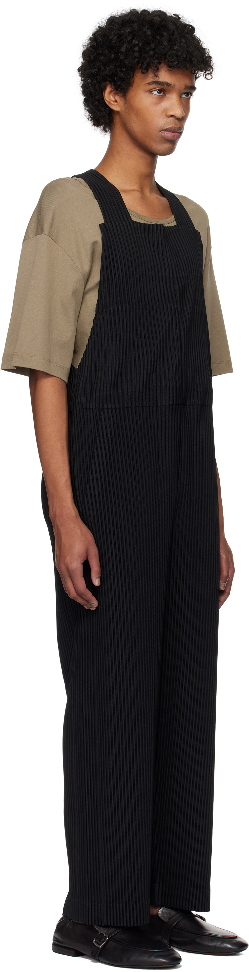 パンツ black pleated jumpsuit homme plisse HOMME PLISSÉ ISSEY MIYAKE Black Pleats Bottoms Jumpsuit