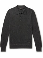 Brioni - Cashmere and Silk-Blend Polo Shirt - Gray