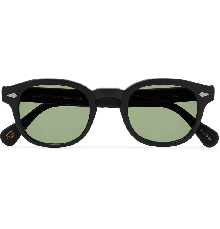 Photo: Moscot - Lemtosh Round-Frame Acetate Sunglasses - Black