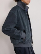 A Kind Of Guise - Nanamica Suede Bomber Jacket - Gray