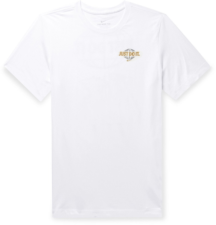 Photo: Nike - Printed Cotton-Jersey T-Shirt - White