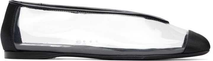 Photo: Moschino Black PVC Ballerina Flats