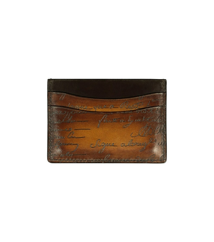 Photo: Berluti Bambou Scritto leather card holder