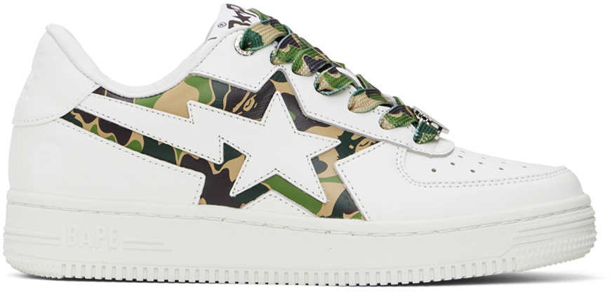 BAPE White Sta Icon ABC Camo Sneakers A Bathing Ape