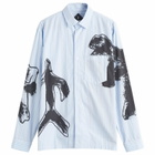 P.A.M. Men's Figures Stripe Shirt in Blue Stripe