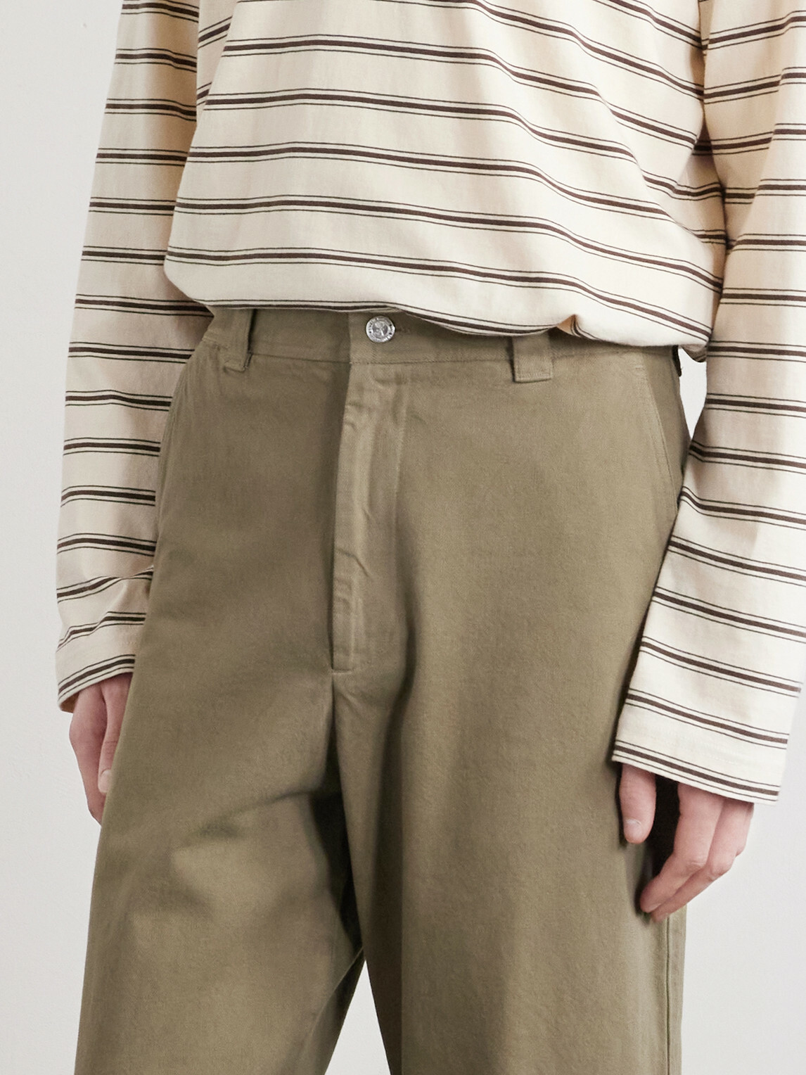 A.P.C. - Ville Cropped Straight-Leg Cotton-Gabardine Chinos - Green