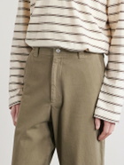 A.P.C. - Ville Cropped Straight-Leg Cotton-Gabardine Chinos - Green