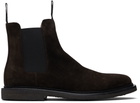Common Projects Brown Waxed Suede Chelsea Boots