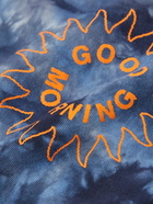 GOOD MORNING TAPES - Tie-Dyed Printed Organic Cotton-Jersey T-Shirt - Blue