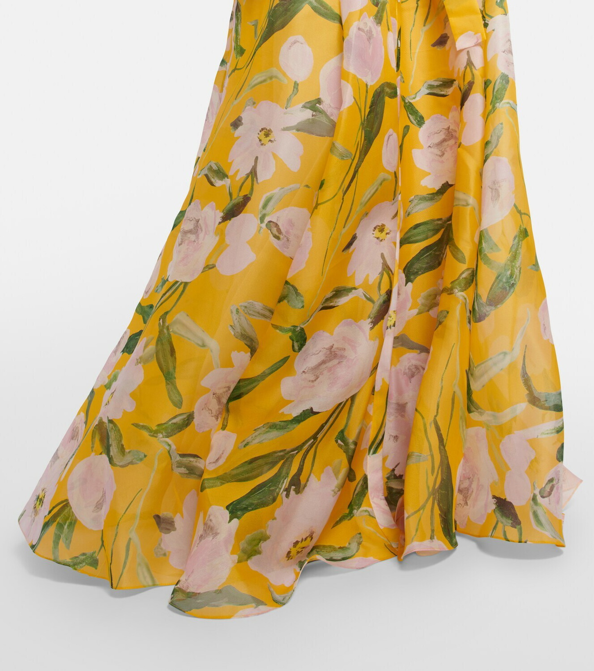 Carolina Herrera Floral silk chiffon gown