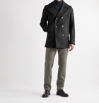 Private White V.C. - Double-Breasted Melton Wool Peacoat - Black