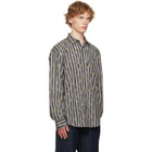 Dries Van Noten Purple & Green Cotton Shirt