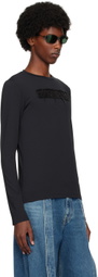 Y/Project Black Logo Patch Long Sleeve T-Shirt