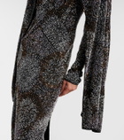 Rabanne Embellished caped gown
