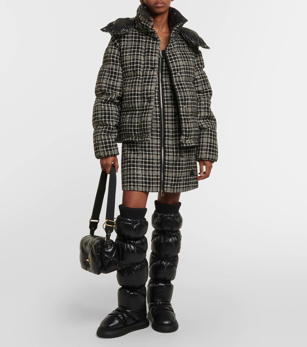 Moncler Checked tweed shift dress Moncler