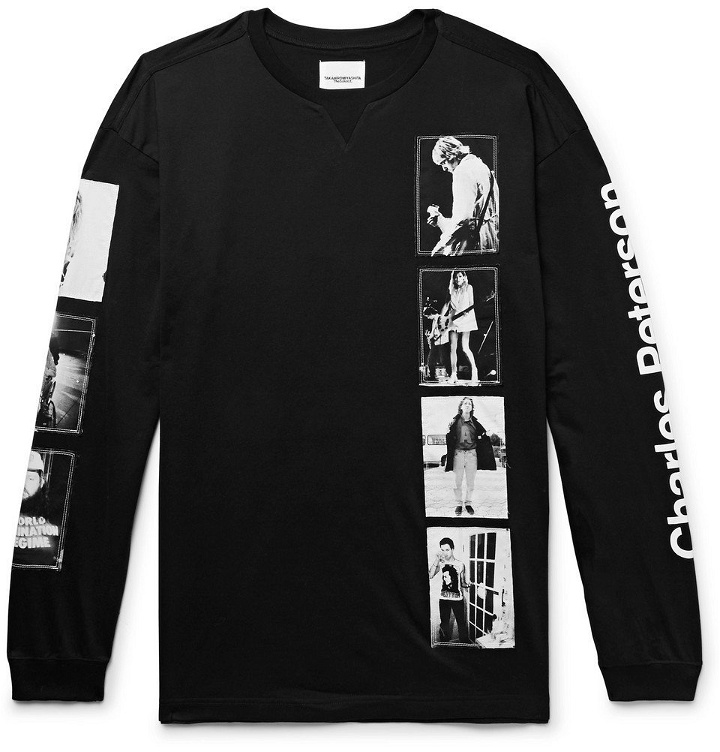 Photo: TAKAHIROMIYASHITA TheSoloist. - Oversized Printed Appliquéd Cotton-Jersey T-Shirt - Black