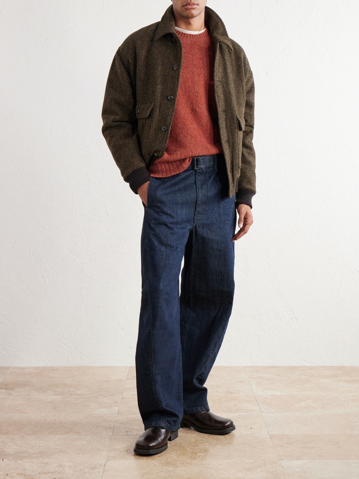 De Bonne Facture - Brushed Merino Wool Sweater - Red