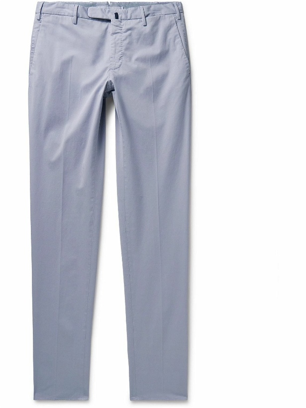 Photo: Incotex - Venezia 1951 Slim-Fit Cotton-Blend Twill Trousers - Blue