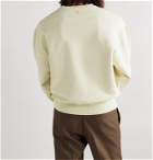 AMI - Logo-Appliquéd Loopback Cotton-Jersey Sweatshirt - Neutrals